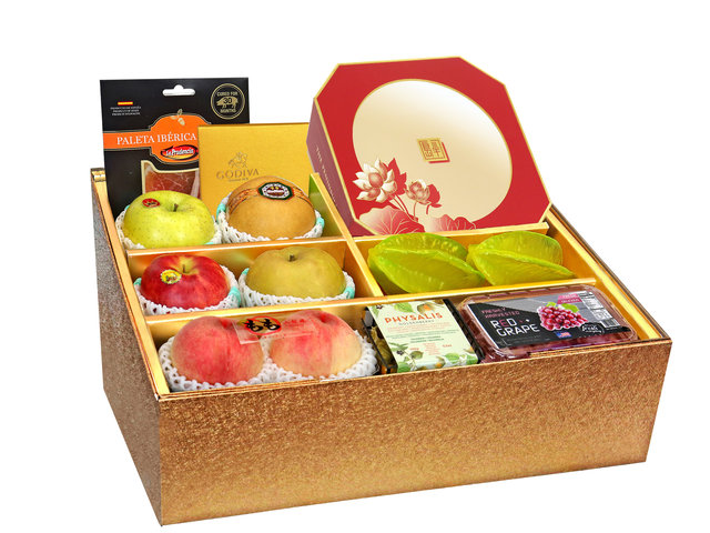 Fruit Basket - Mid Autumn Panorama Peninsula Moon Cake Fruits Gift Box M28 - 0DP0710D7 Photo