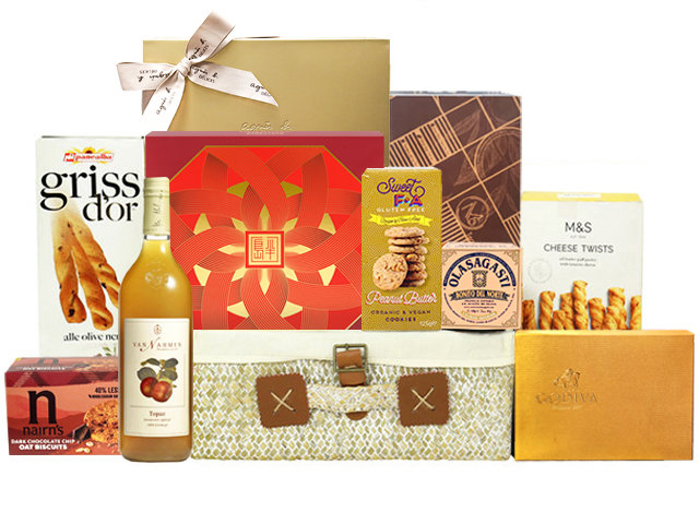 Mid-Autumn Gift Hamper - Mid Autumn Peninsula Moon Cake With Deluxe Food Fruit Hamper FH104 - MH0730A8 Photo