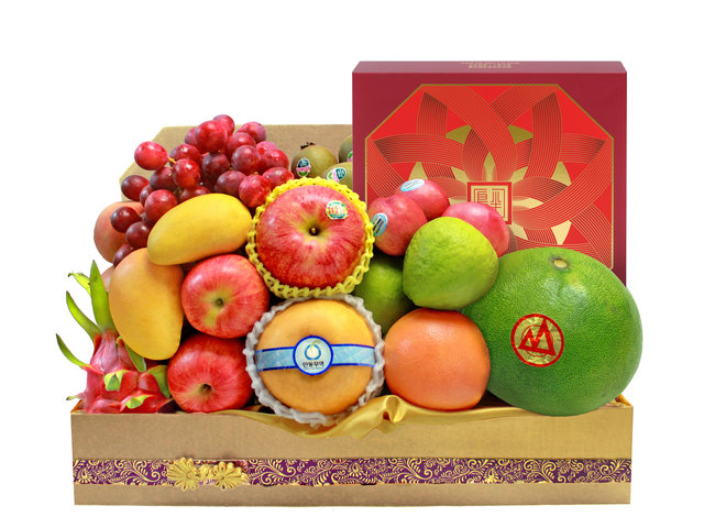 Mid-Autumn Gift Hamper - Mid Autumn Peninsula Moon Cake With Premium Fruit Hamper FH102 - L139545 Photo