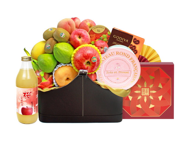 Mid-Autumn Gift Hamper - Mid Autumn Peninsula Moon Cake With Premium Juice Fruit Hamper FH152 - L139524 Photo