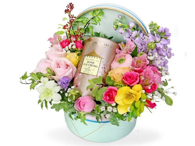 Order Flowers in Box - Combo Gift set F16 - BX0313A2 Photo