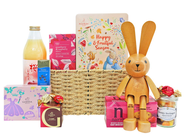 Wine n Food Hamper - Wooden Rabbit Gift Hamper A5 - ER0229A5 Photo