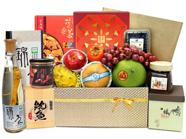 中秋果籃Hamper - 中秋半島月餅名貴中式果籃 FH158 - L76608855 Photo