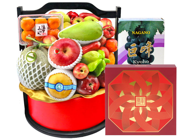 中秋果籃Hamper - 中秋半島月餅豪華果籃 FH114 - L76601299 Photo